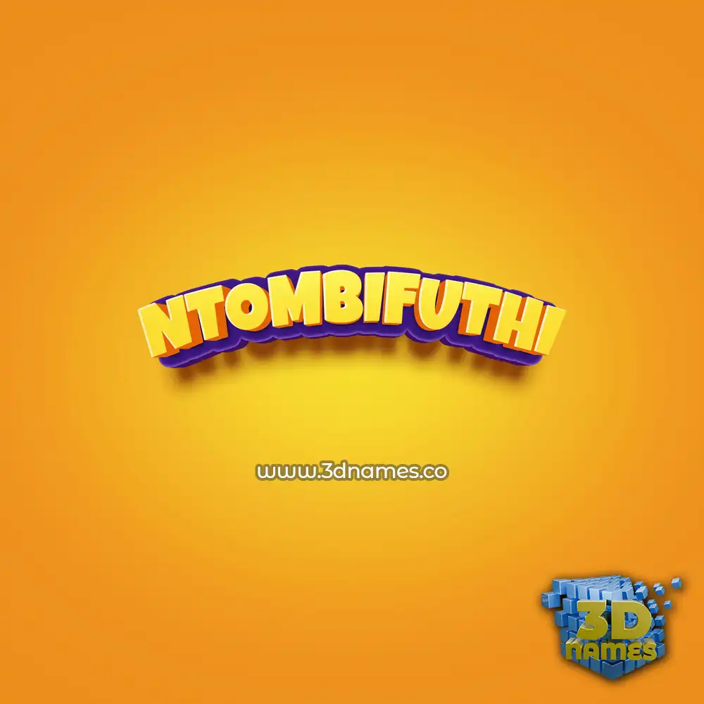 ntombifuthi in Orange Toon style - 3D name wallpaper