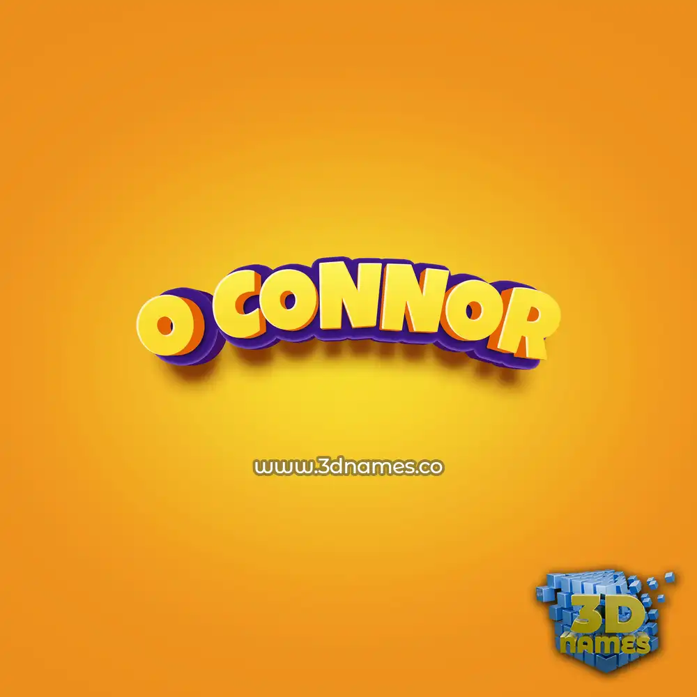 o connor in Orange Toon style - 3D name wallpaper