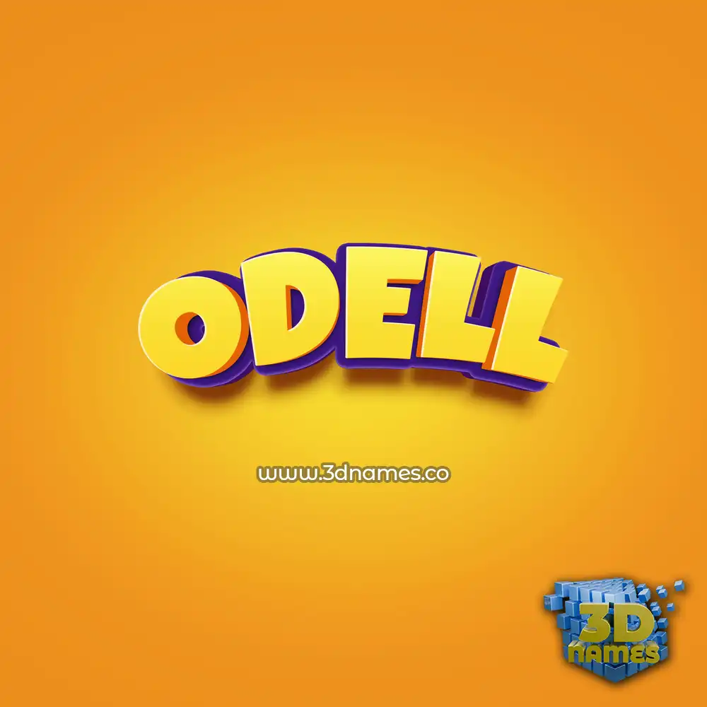 odell in Orange Toon style - 3D name wallpaper