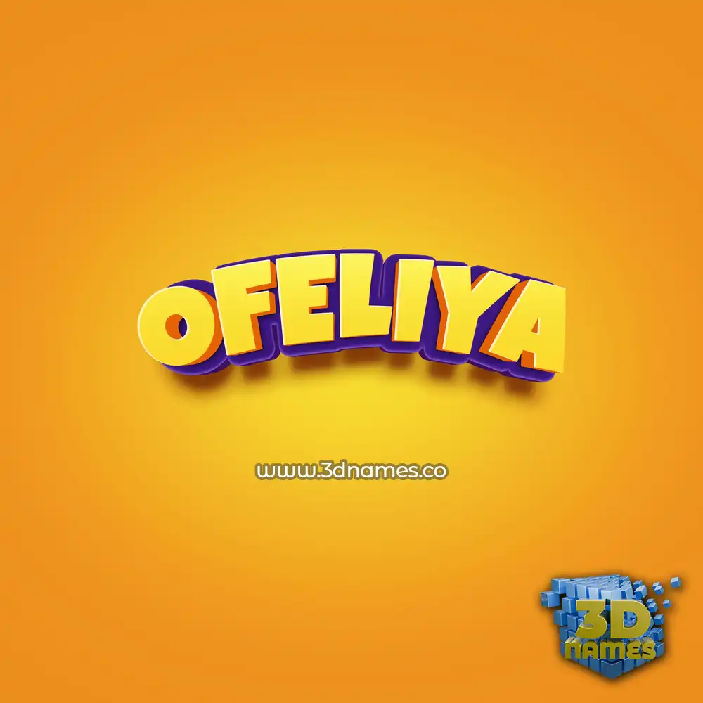 ofeliya in Orange Toon style - 3D name wallpaper