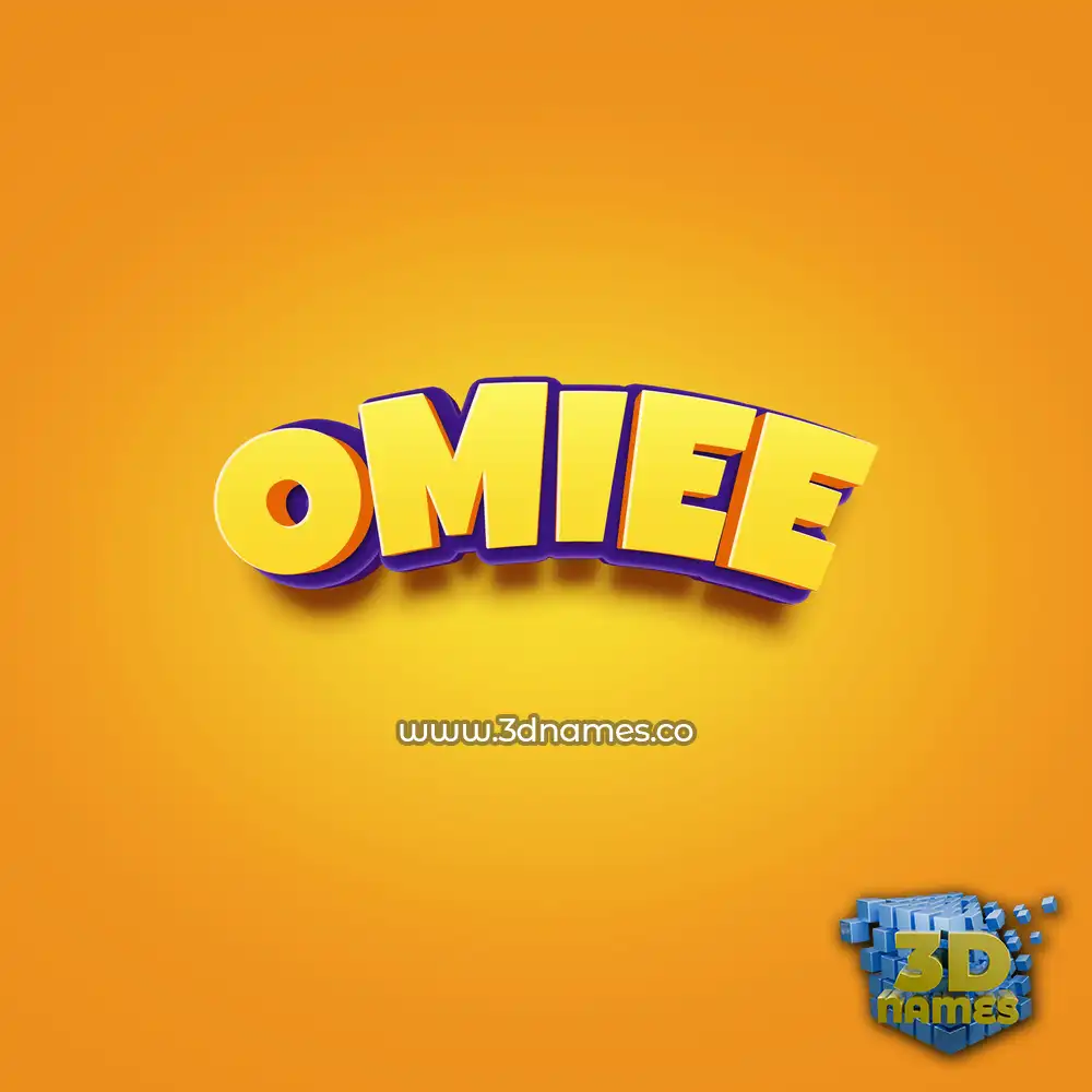omiee in Orange Toon style - 3D name wallpaper