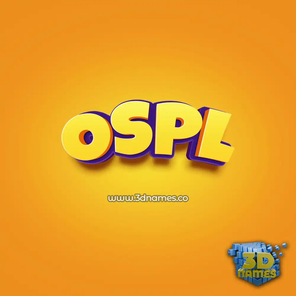 ospl in Orange Toon style - 3D name wallpaper