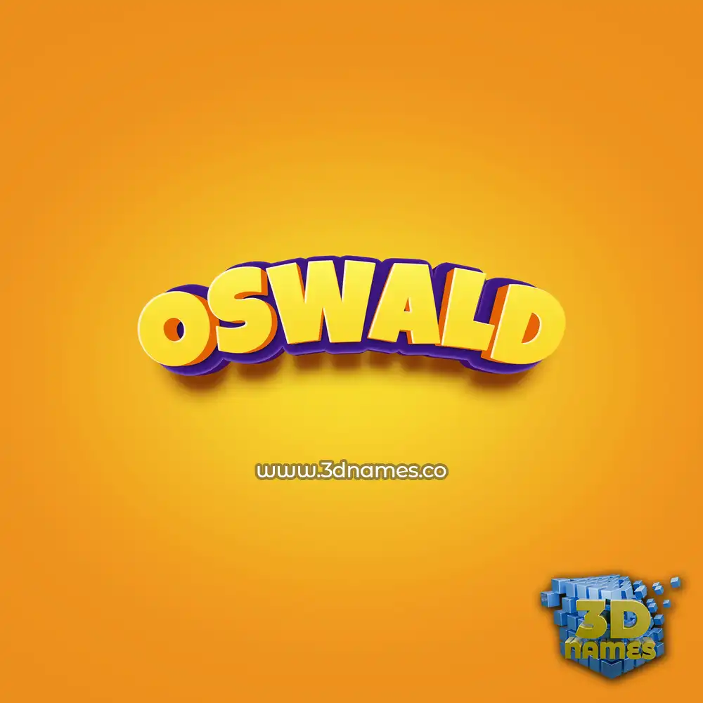 oswald in Orange Toon style - 3D name wallpaper
