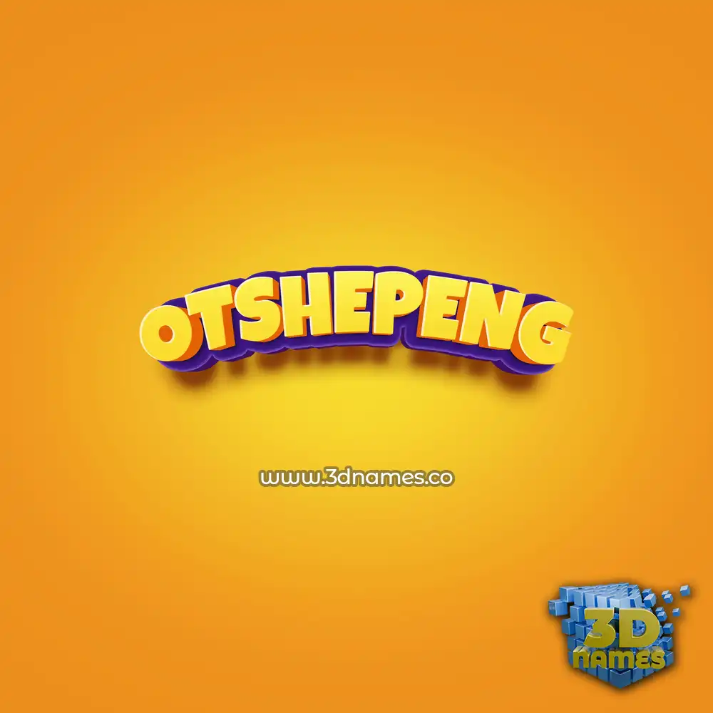otshepeng in Orange Toon style - 3D name wallpaper