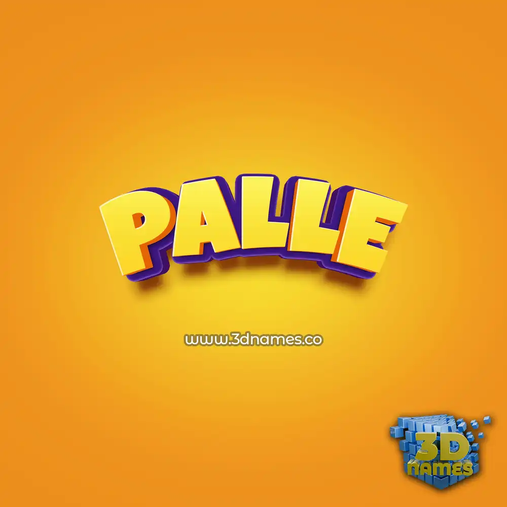 palle in Orange Toon style - 3D name wallpaper