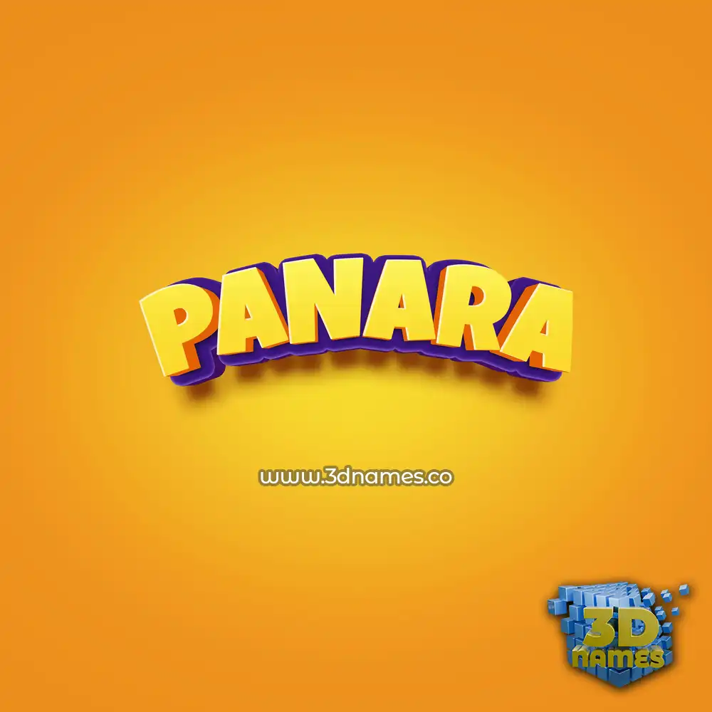 panara in Orange Toon style - 3D name wallpaper