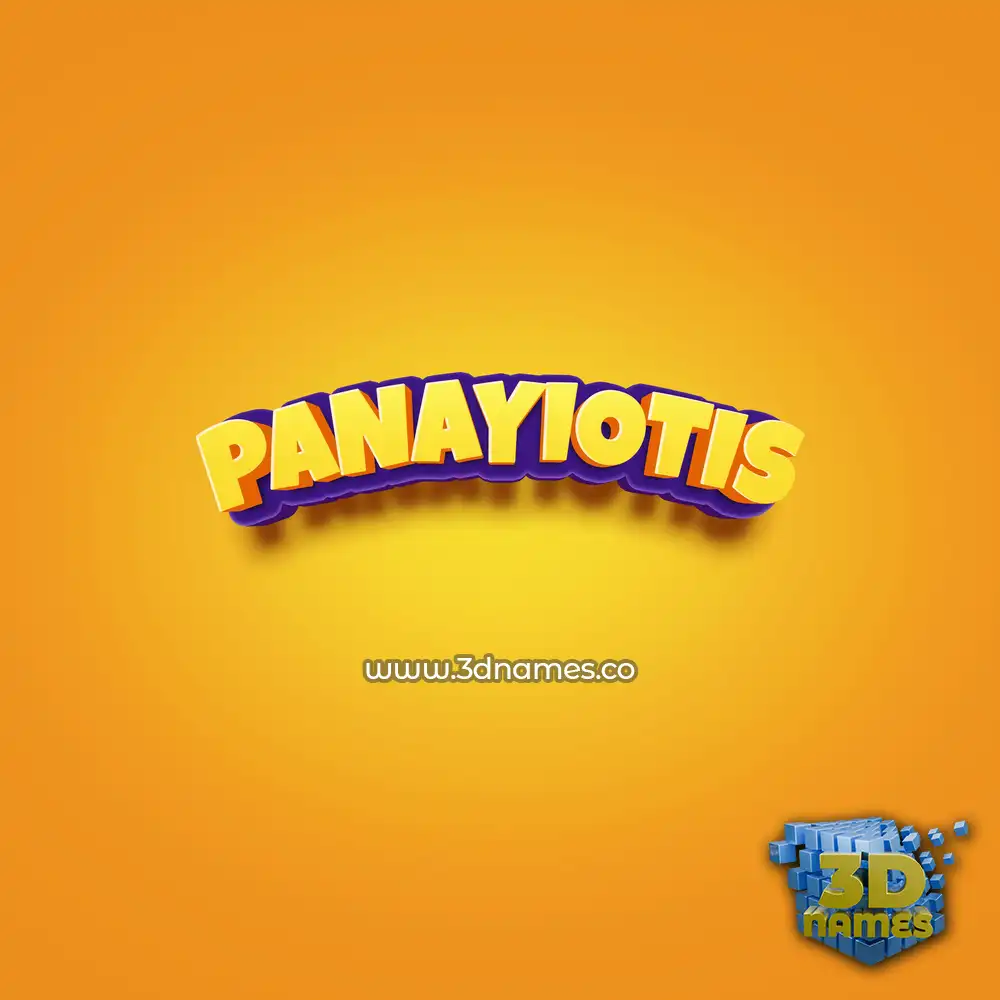 panayiotis in Orange Toon style - 3D name wallpaper