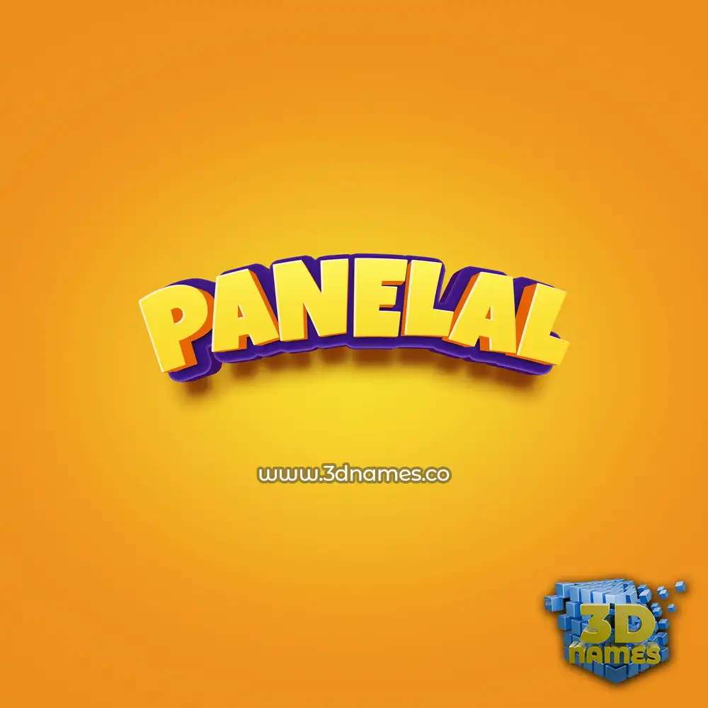 panelal in Orange Toon style - 3D name wallpaper