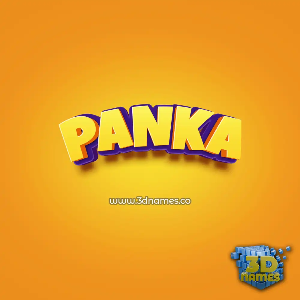 panka in Orange Toon style - 3D name wallpaper