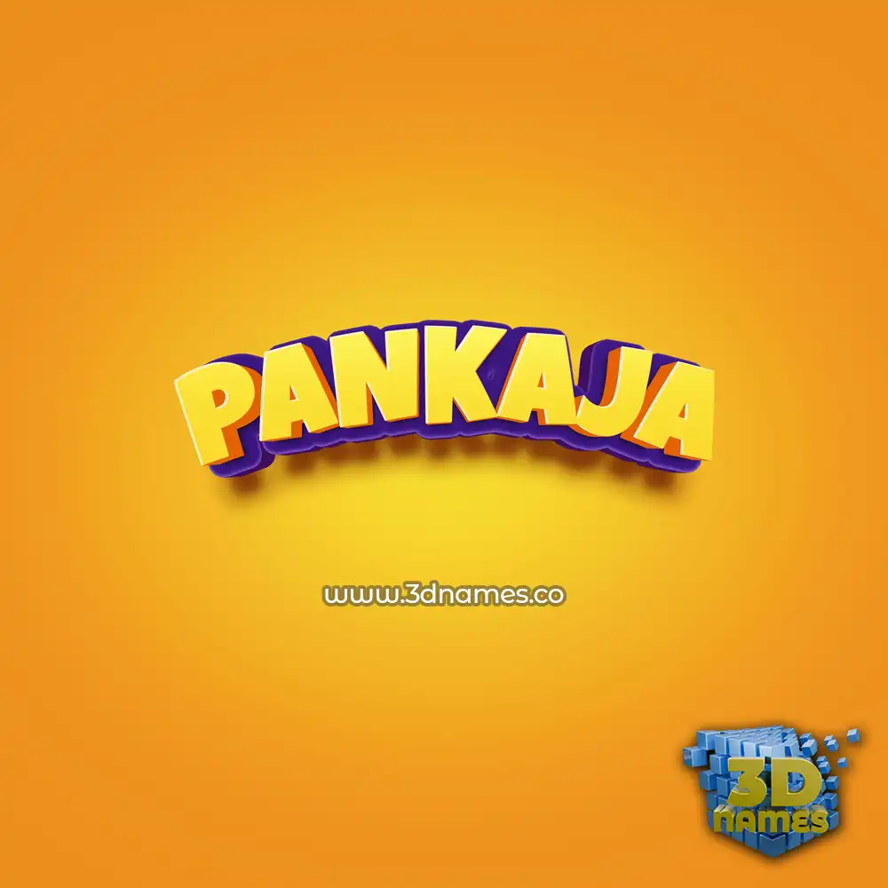 pankaja in Orange Toon style - 3D name wallpaper