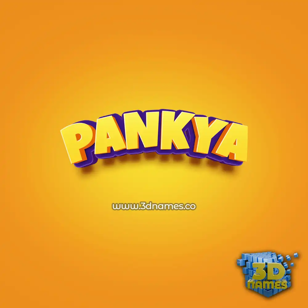 pankya in Orange Toon style - 3D name wallpaper