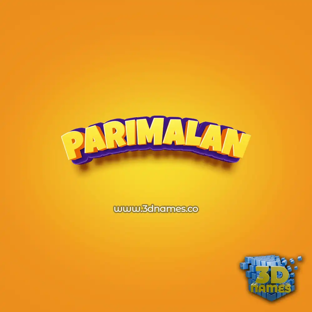 parimalan in Orange Toon style - 3D name wallpaper