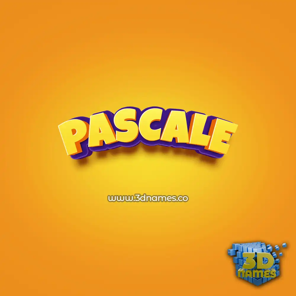 pascale in Orange Toon style - 3D name wallpaper