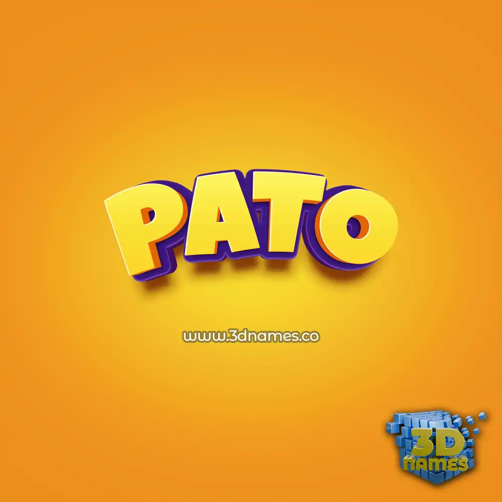 pato in Orange Toon style - 3D name wallpaper