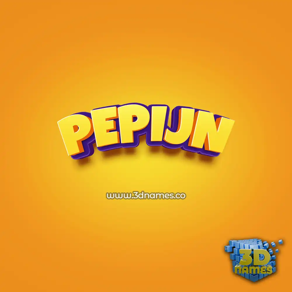 pepijn in Orange Toon style - 3D name wallpaper