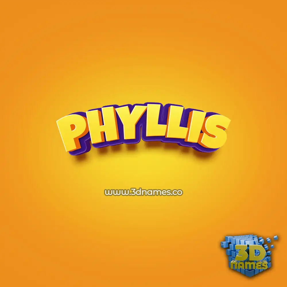 phyllis in Orange Toon style - 3D name wallpaper
