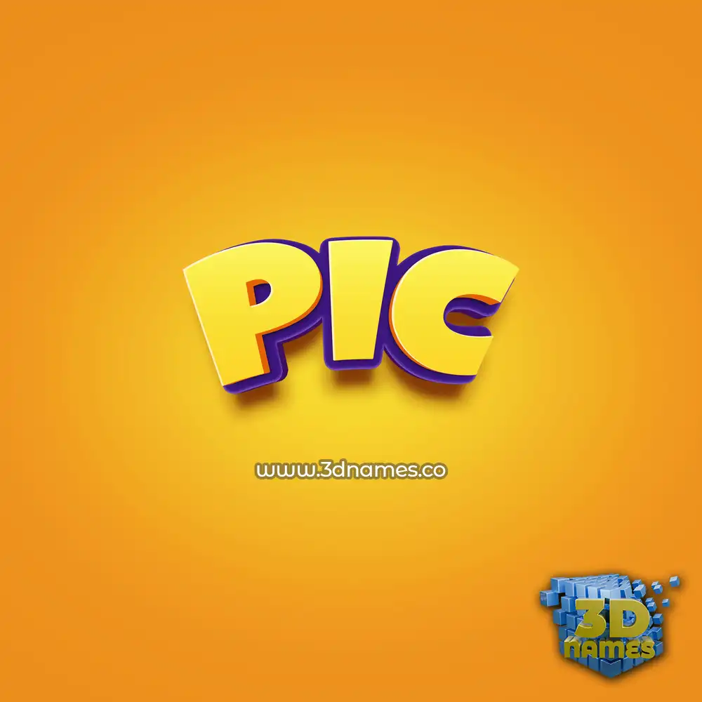 pic in Orange Toon style - 3D name wallpaper