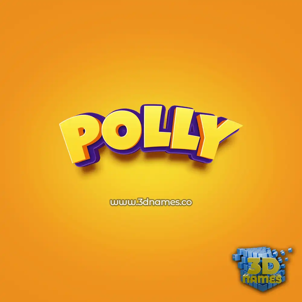 polly in Orange Toon style - 3D name wallpaper