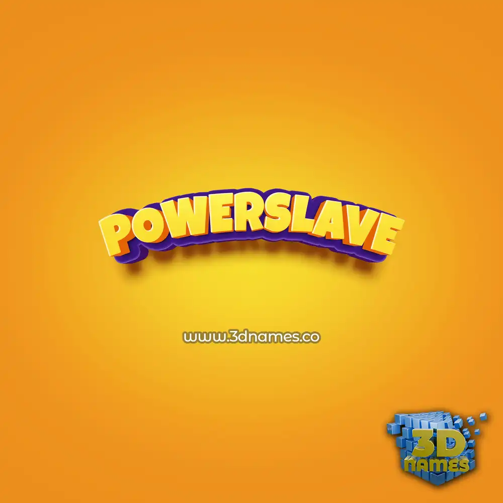powerslave in Orange Toon style - 3D name wallpaper