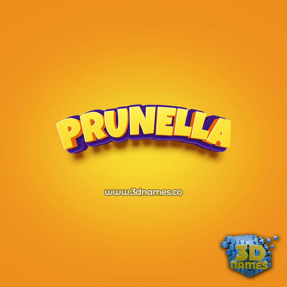 prunella in Orange Toon style - 3D name wallpaper
