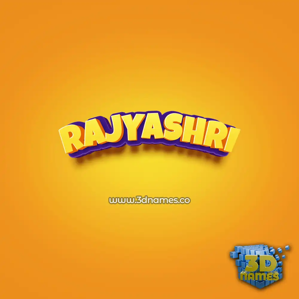 rajyashri in Orange Toon style - 3D name wallpaper