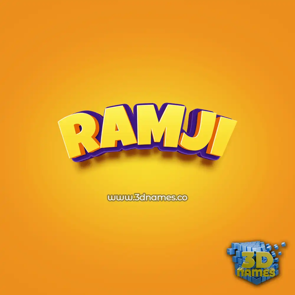 ramji in Orange Toon style - 3D name wallpaper