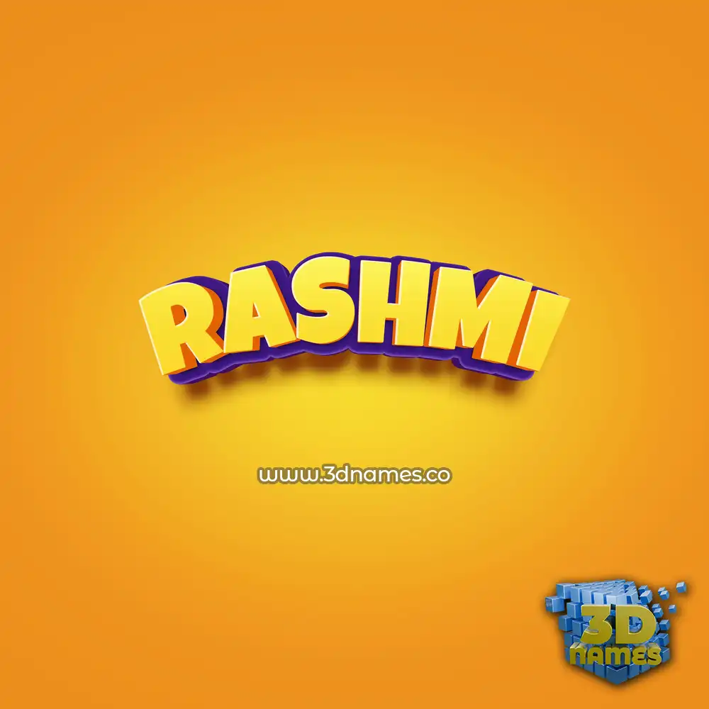 rashmi in Orange Toon style - 3D name wallpaper
