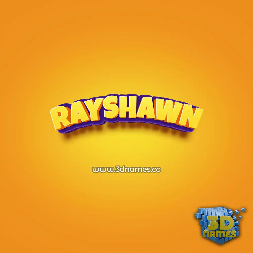rayshawn in Orange Toon style - 3D name wallpaper