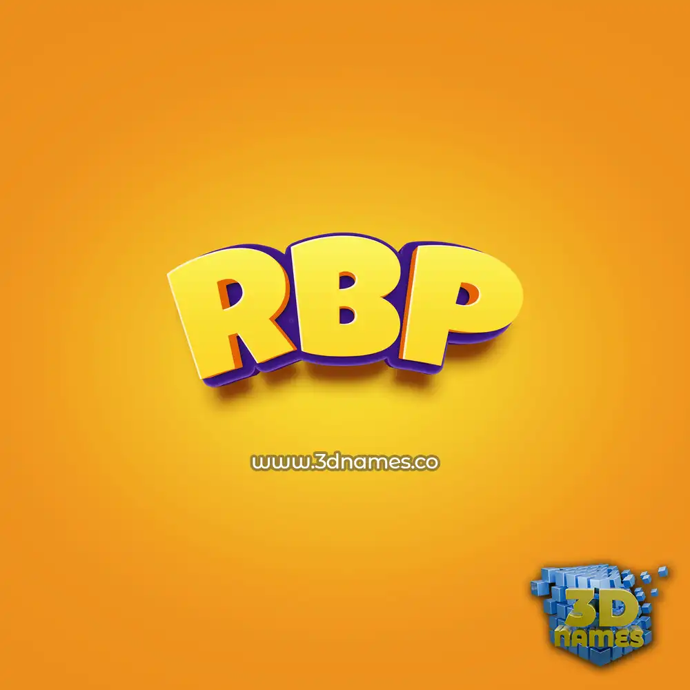 rbp in Orange Toon style - 3D name wallpaper