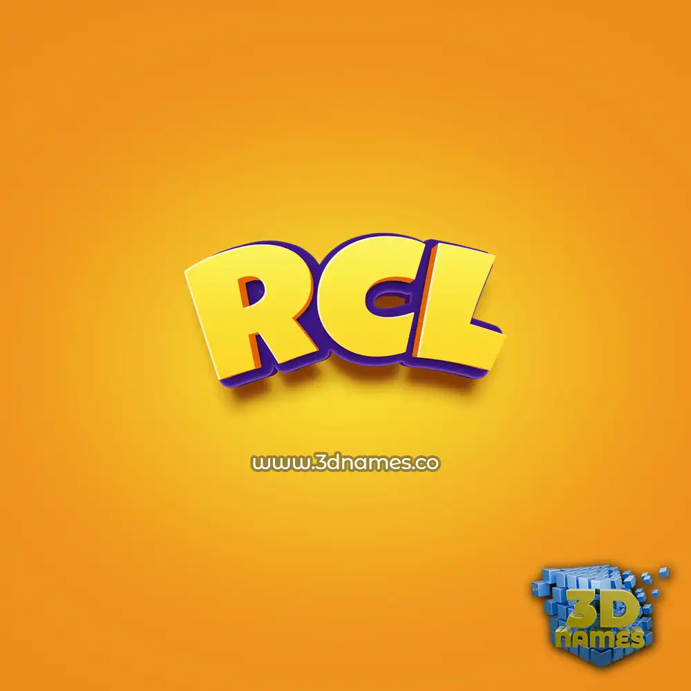rcl in Orange Toon style - 3D name wallpaper