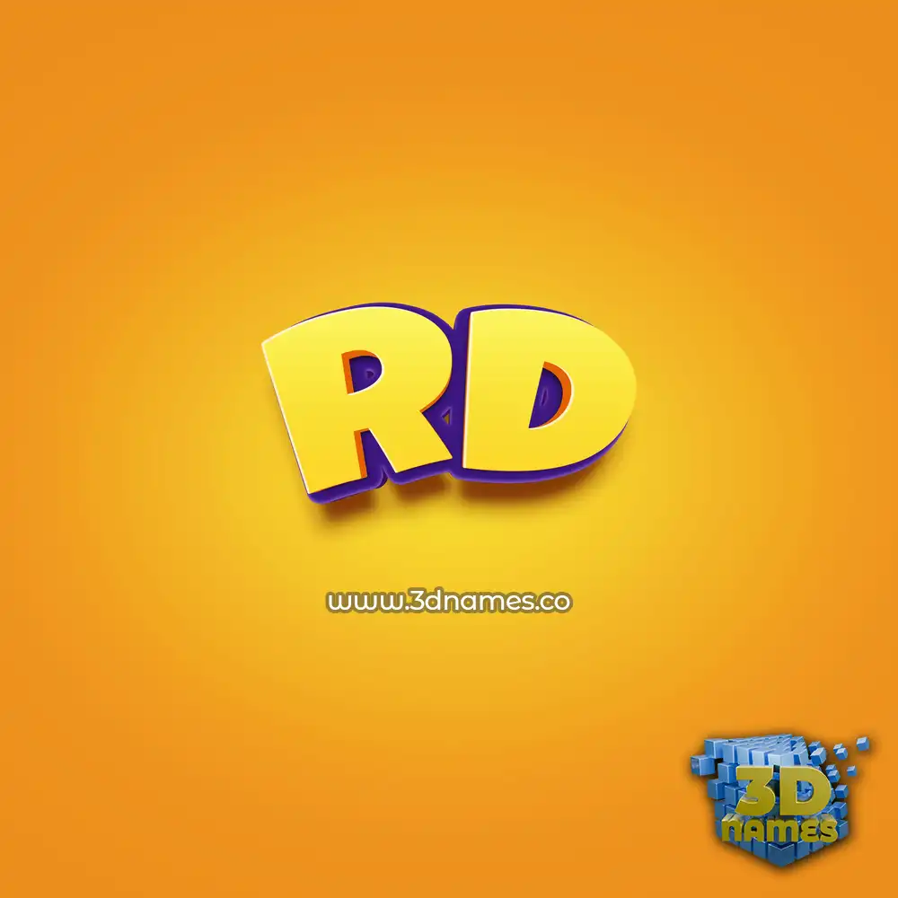 rd in Orange Toon style - 3D name wallpaper
