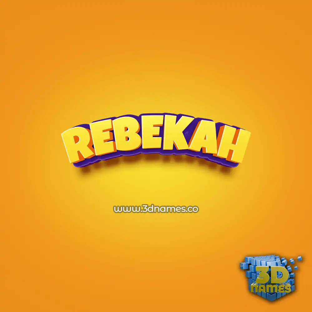 rebekah in Orange Toon style - 3D name wallpaper
