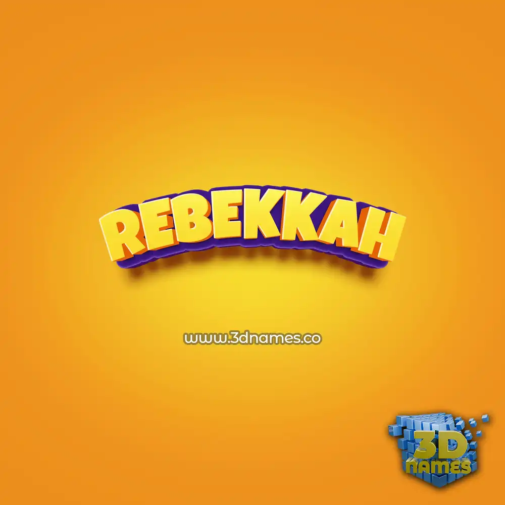 rebekkah in Orange Toon style - 3D name wallpaper