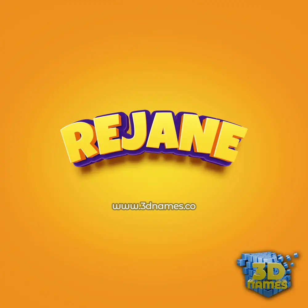 rejane in Orange Toon style - 3D name wallpaper