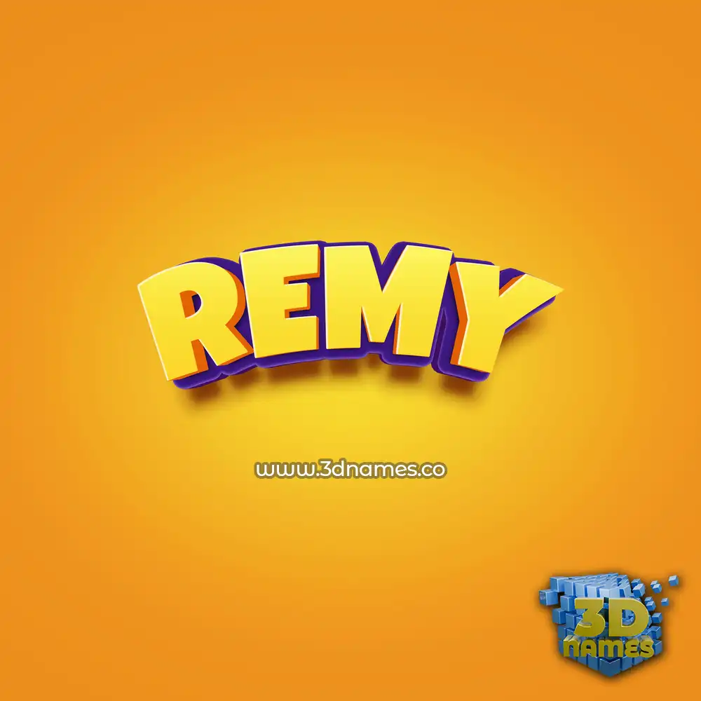remy in Orange Toon style - 3D name wallpaper