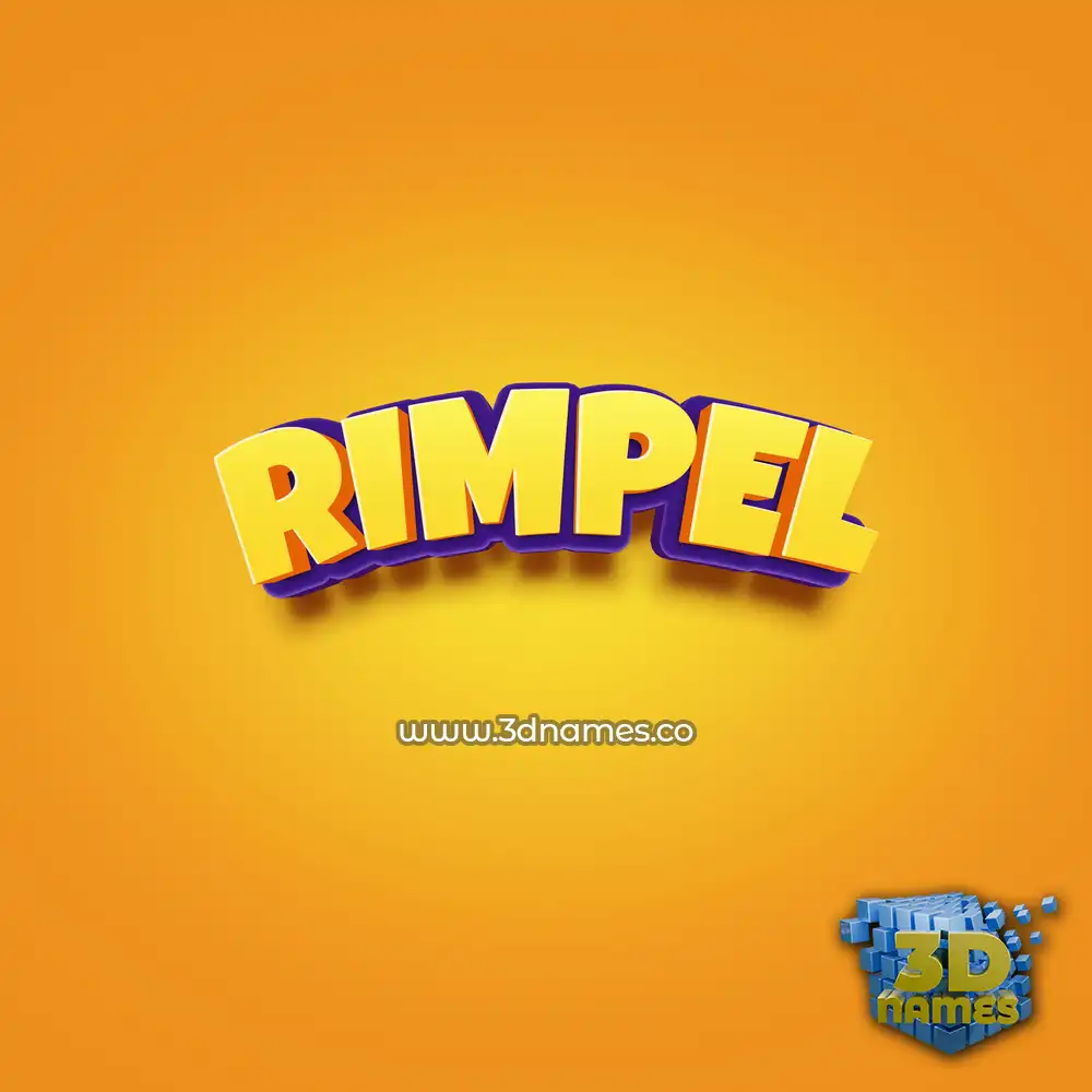 rimpel in Orange Toon style - 3D name wallpaper