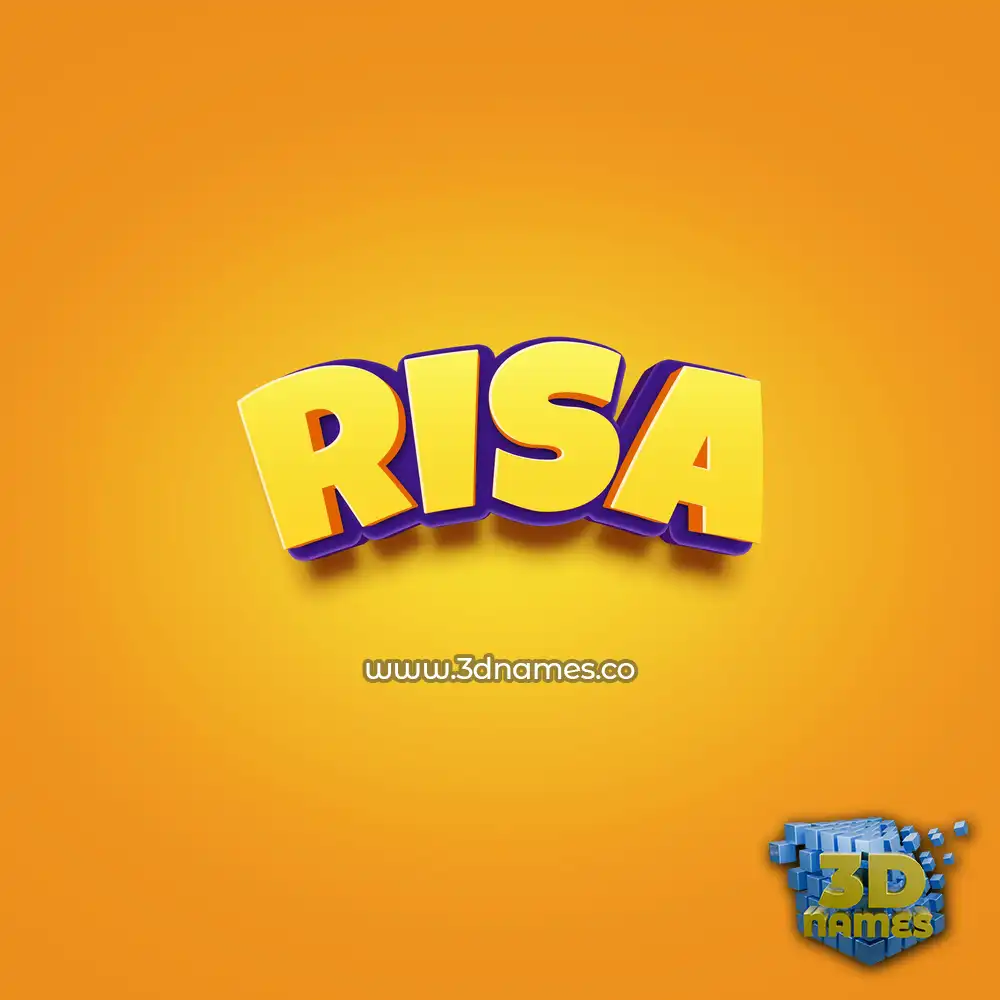 risa in Orange Toon style - 3D name wallpaper