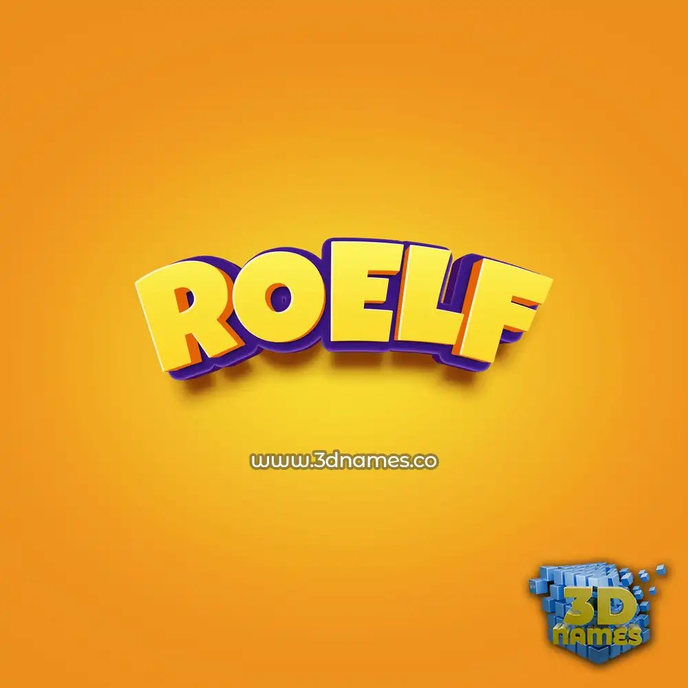 roelf in Orange Toon style - 3D name wallpaper