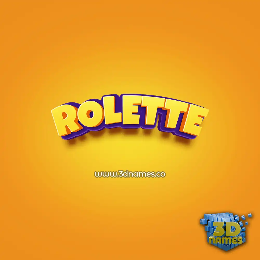 rolette in Orange Toon style - 3D name wallpaper