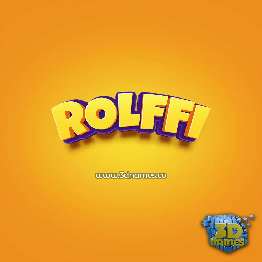 rolffi in Orange Toon style - 3D name wallpaper
