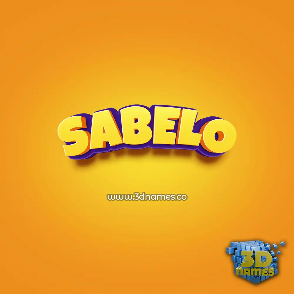 sabelo in Orange Toon style - 3D name wallpaper