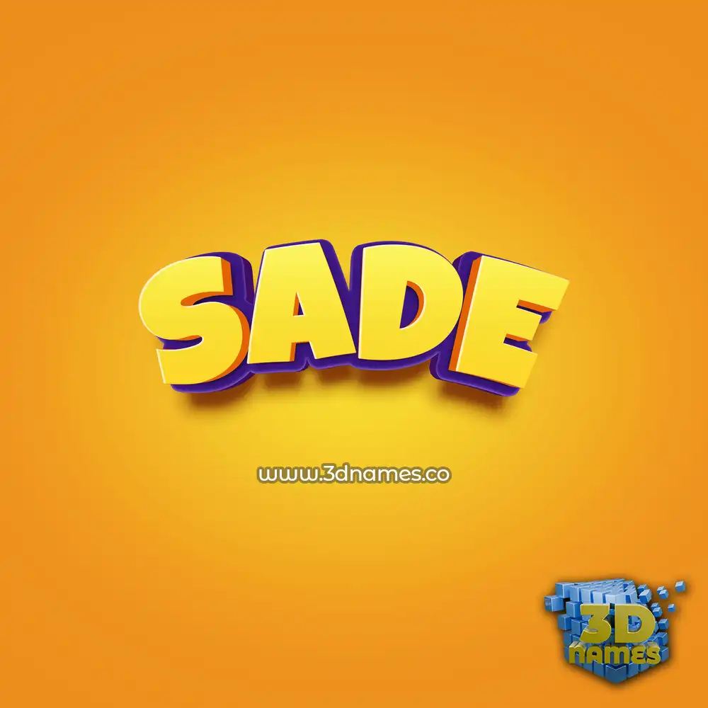 sade in Orange Toon style - 3D name wallpaper