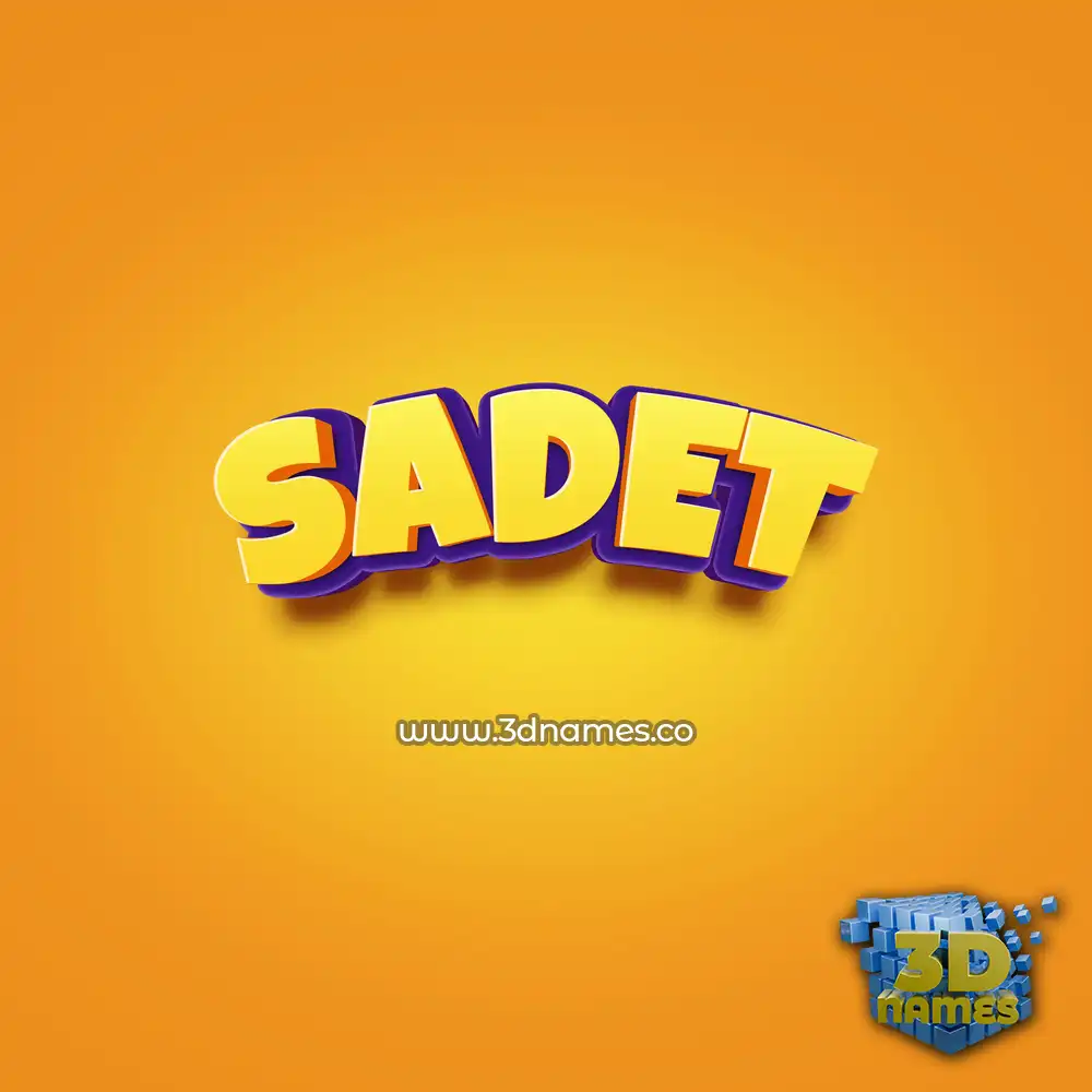sadet in Orange Toon style - 3D name wallpaper