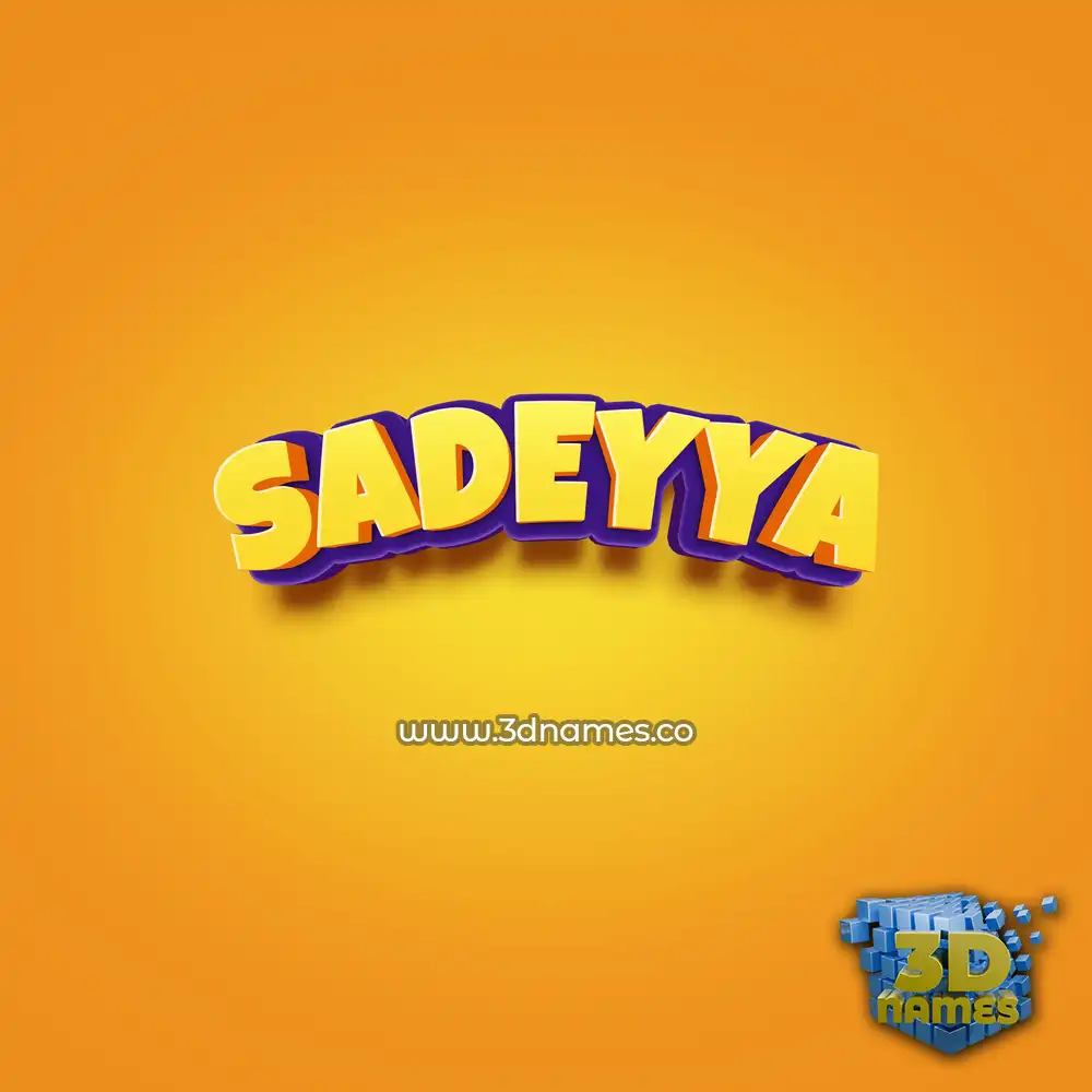 sadeyya in Orange Toon style - 3D name wallpaper