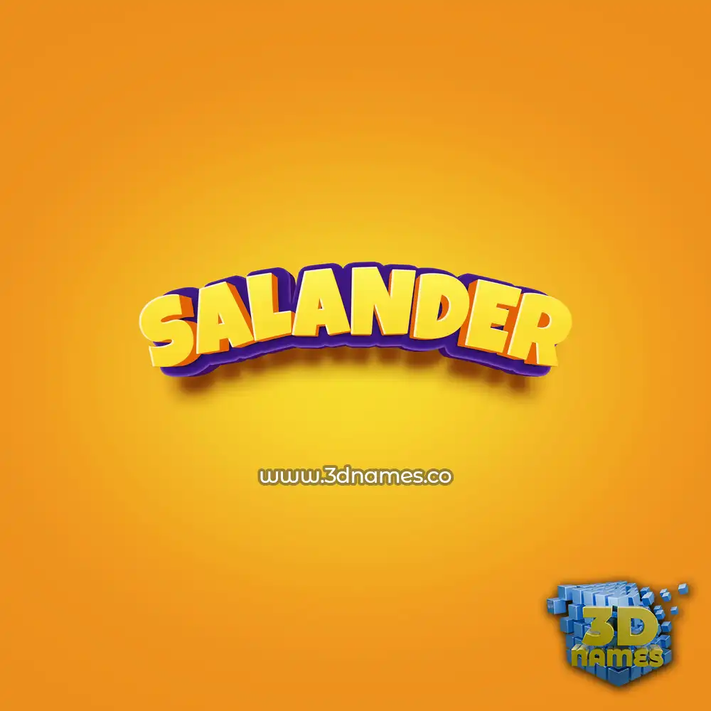 salander in Orange Toon style - 3D name wallpaper