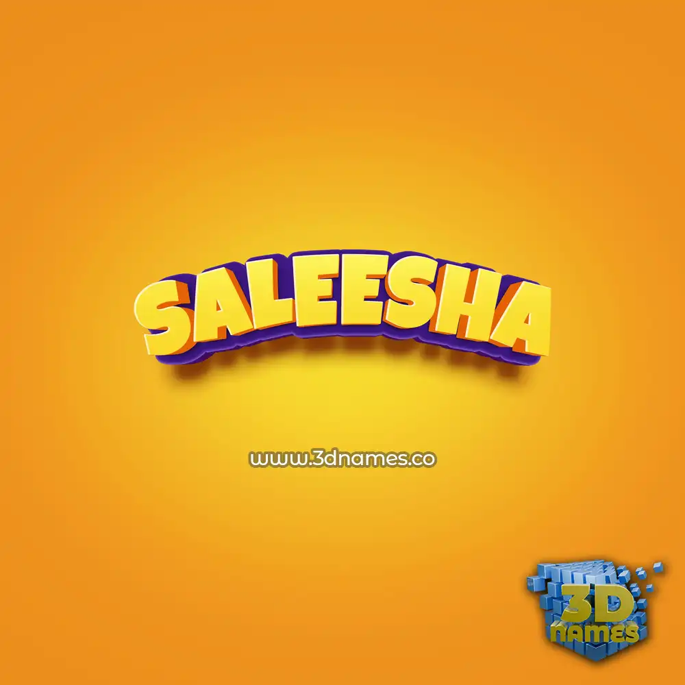 saleesha in Orange Toon style - 3D name wallpaper