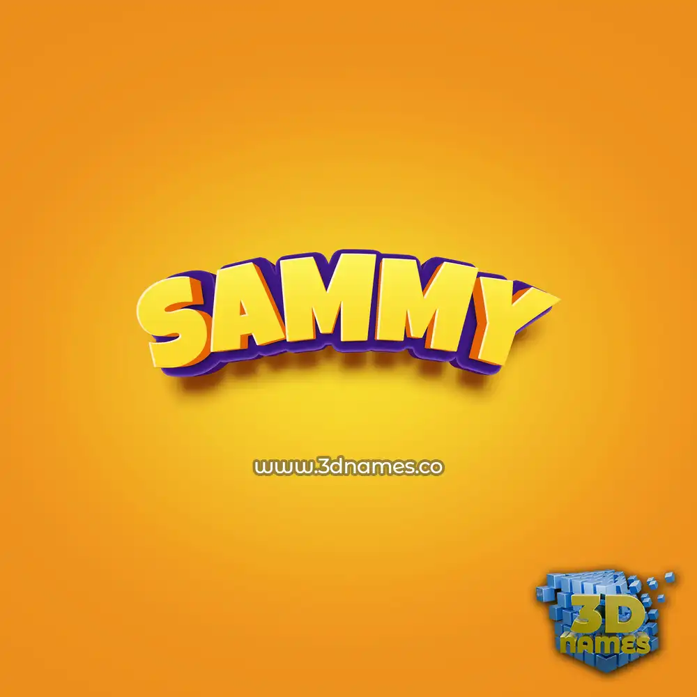 sammy in Orange Toon style - 3D name wallpaper