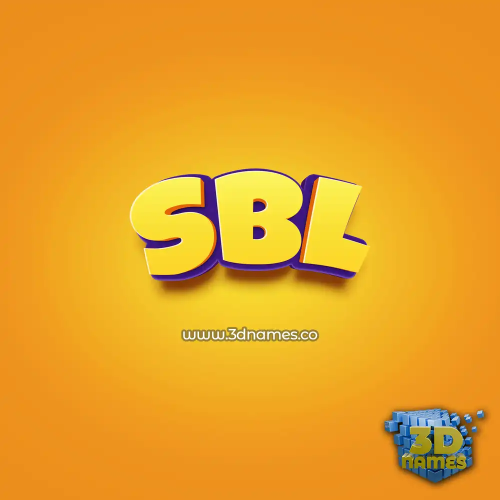 sbl in Orange Toon style - 3D name wallpaper