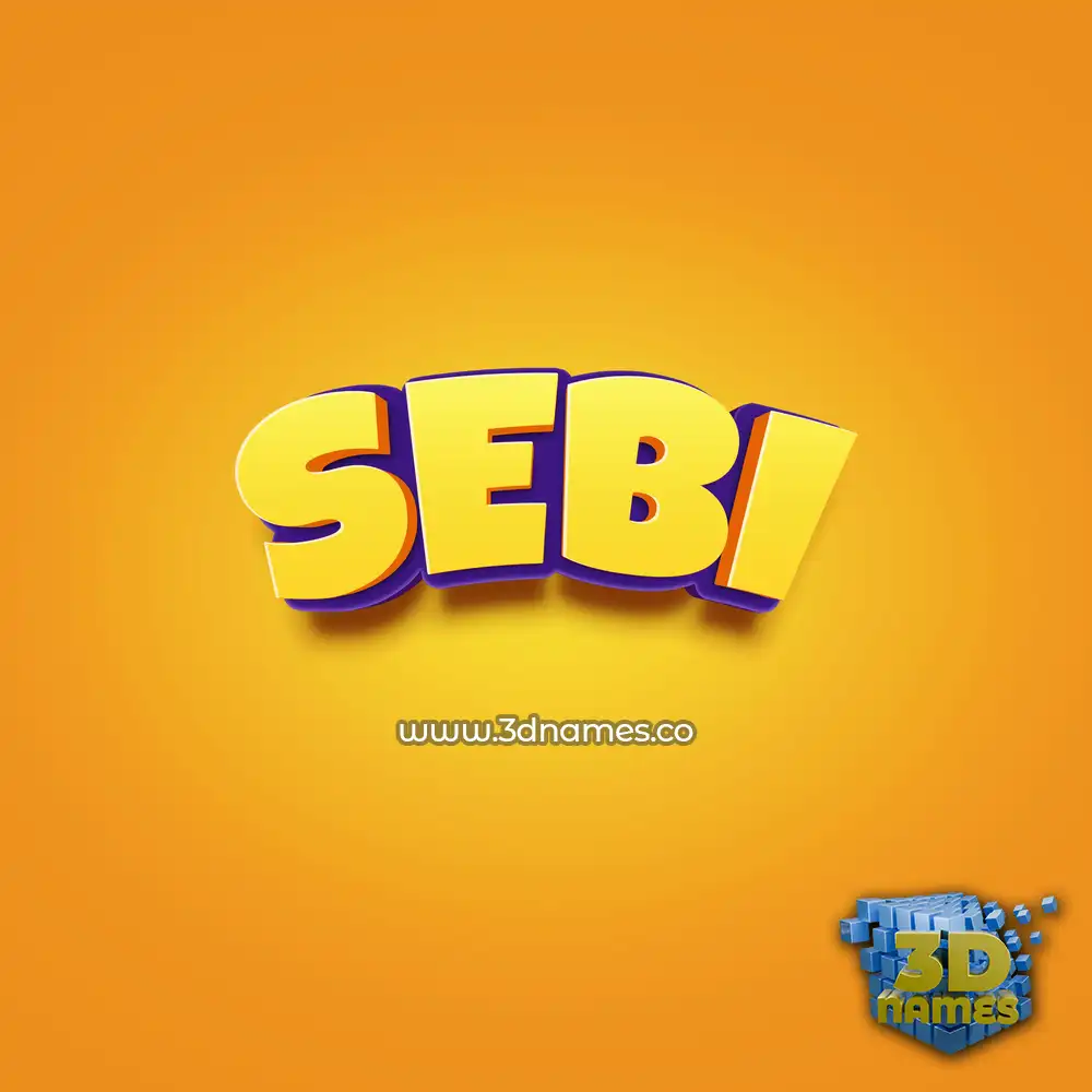 sebi in Orange Toon style - 3D name wallpaper