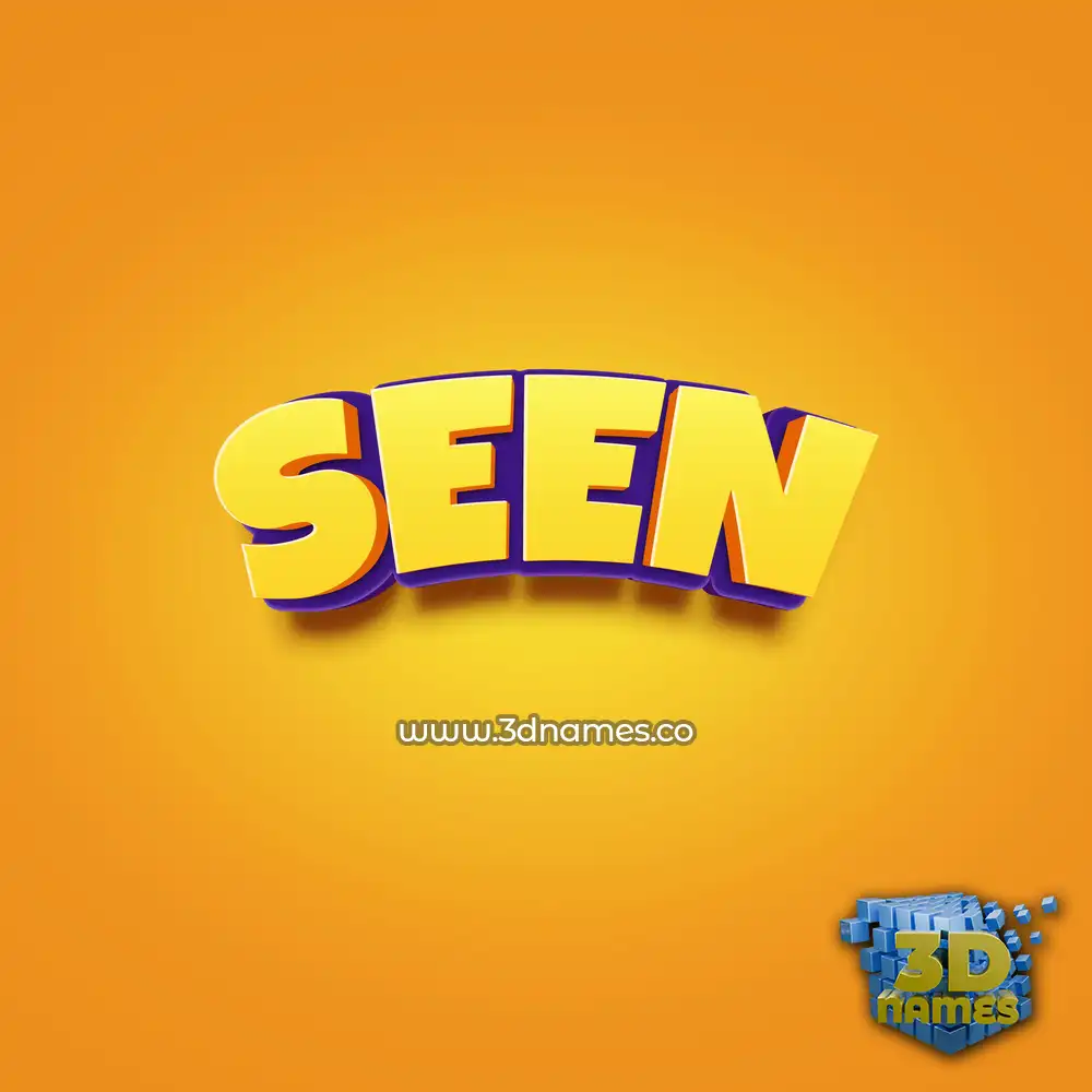 seen in Orange Toon style - 3D name wallpaper